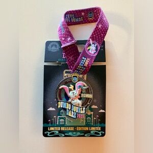 FLAW RunDisney 2024 Disneyland DUMBO DOUBLE DARE Medal Pin Half Marathon Weekend